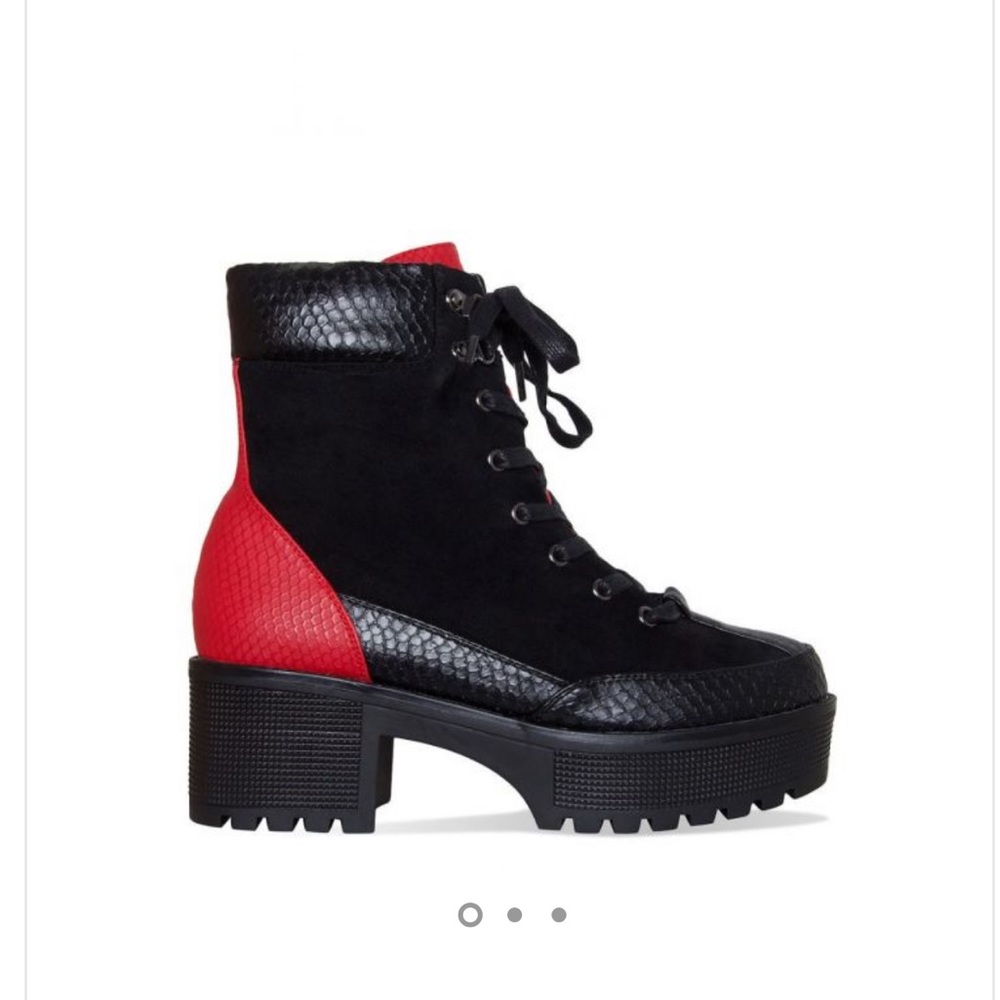 SIMMI Karen Black Suede Hiking Ankle Boot